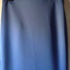CARMEN MARC SKIRT Slate Blue Full Length Back Zipper Size Medium